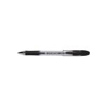 5 Star Elite Rubber Grip Ball Pen Medium 1mm Tip 0.5mm Line Black (Pack of 12) FS908323