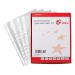 5 Star Office Punched Pocket Polypropylene Top and Side-opening 50 Micron A4 Glass Clear [Pack 100] 908331