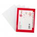 The photo features a pack of 100 5 Star Cut Flush Files, made of embossed polypropylene and clear in color. They are copysafe and have a thickness of 120 microns, designed to hold A4 documents. The files have a precise cut flush design for a neat look and are perfect for organizing documents in the office or at home.