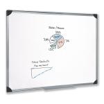 5 Star Office Whiteboard Drywipe Magnetic with Pen Tray and Aluminium Trim 1200x900mm FS908441