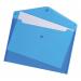 5 Star Office Envelope Stud Wallet Polypropylene A4 Translucent Blue [Pack 5] 908773