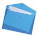 5 Star Office Envelope Stud Wallet Polypropylene A4 Translucent Blue (Pack of 5) FS908773