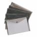 5 Star Office Envelope Stud Wallet Polypropylene A4 Translucent Smoke (Pack of 5) FS908803