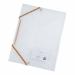 The image shows a pack of 5 A4 translucent polypropylene 3 flap elasticated files. The files are from the 5 Star Office brand and have 5 star ratings. They feature elastic closures and have a durable design.