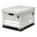 5 Star Facilities Fsc Storage Box & Lid Self-Assembly W336Xd391Xh285Mm Grey [Pack 10] 908978