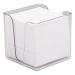 5 Star Office Noteholder Cube Transparent with Approx. 750 Sheets of Plain Paper 90x90mm White 909256