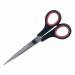 5 Star Office Scissors 155mm Rubber Handles Stainless Steel Blades BlackRed FS909280