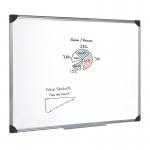 5 Star Office Whiteboard Drywipe Magnetic with Pen Tray and Aluminium Trim 1800x1200mm FS909315