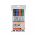 5 Star Office Flipchart Marker Bullet Tip Water-based 2mm Line Wallet Assorted Colours (Pack of 4) FS909922