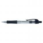 5 Star Office Retractable Grip Ball Pen Medium 1mm Tip 0.4mm Line Black (Pack of 10) FS909965