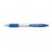 5 Star Office Retractable Grip Ball Pen Medium 1mm Tip 0.4mm Line Blue (Pack of 10) FS909973