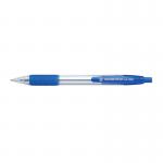 5 Star Office Retractable Grip Ball Pen Medium 1mm Tip 0.4mm Line Blue (Pack of 10) FS909973