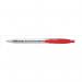 5 Star Office Retractable Grip Ball Pen Medium 1mm Tip 0.4mm Line Red (Pack of 10) FS909981