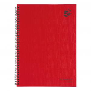 Wirebound Notebook Ruled 70gsm 160 Page A4 Red Pack of 5 912912