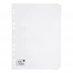 5 Star Office Subject Dividers 5-Part Recycled Card Multipunched 155gsm A4 White 913322