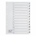 This image shows a set of 5 star numbered dividers for office use. The dividers are made of 150gsm white A4 paper and feature multipunched mylar-reinforced strip tabs. The numbers 1-12 are clearly labeled on each tab, making organization and navigation effortless.