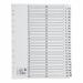 This image features a set of 5 star numbered dividers with reinforced strip tabs. The dividers are made of 160gsm, A4 white paper and feature a multipunched design for easy use. Ideal for organizing documents and creating professional presentations.
