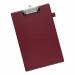 5 Star Office Standard Clipboard with PVC Cover Foolscap Dark Red FS913659