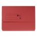 5 Star Office Document Wallet Half Flap 285gsm Recycled Capacity 32mm A4 Red [Pack 50] 913861