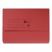 5 Star Office Document Wallet Half Flap 285gsm Recycled Capacity 32mm A4 Red (Pack of 50) FS913861