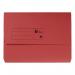 5 Star Office Document Wallet Half Flap 285gsm Recycled Capacity 32mm A4 Red (Pack of 50) FS913861