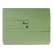 5 Star Office Document Wallet Half Flap 285gsm Recycled Capacity 32mm A4 Green (Pack of 50) FS913888