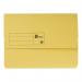 5 Star Office Document Wallet Half Flap 285gsm Recycled Capacity 32mm A4 Yellow (Pack of 50) FS913918