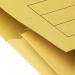 5 Star Office Document Wallet Half Flap 285gsm Recycled Capacity 32mm A4 Yellow (Pack of 50) FS913918