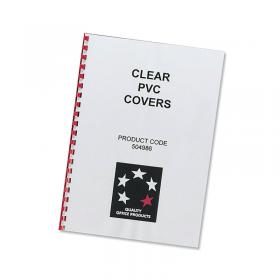 5 Star Comb Binding Covers A4 PVC 200 Micron Clear (Pack of 100) 916353 FS916353