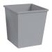 5 Star Square Metal Waste Bin 27L Slv