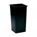 5 Star Facilities Waste Bin Square Metal Scratch Resistant 48 Litres 325x325x642mm Black 918281