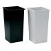 5 Star Facilities Waste Bin Square Metal Scratch Resistant 48 Litres 325x325x642mm Black 918281