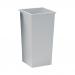 5 Star Square Metal Waste Bin 48L Grey