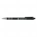 5 Star Office Retractable Ball Pen Soft Grip Medium 1mm Tip 0.5mm Line Black (Pack of 12) FS918508