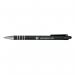 5 Star Office Retractable Ball Pen Soft Grip Medium 1mm Tip 0.5mm Line Black (Pack of 12) FS918508