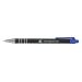 5 Star Office Retractable Ball Pen Soft Grip Medium 1.0mm Tip 0.5mm Line Blue [Pack 12] 918516