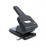 5 Star Office Punch Heavy Duty 2 Hole Metal with Plastic Base Capacity 65x80gsm Black FS918583