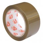 This image features 6 rolls of buff-colored 5 Star Office packaging tape, each measuring 48mmx66m. The low noise polypropylene material ensures quiet and efficient packing. The packaging tape is adorned with a prominent 5 star rating, indicating its high quality and reliability.