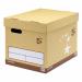 5 Star Elite Superstrong Archive Storage BoxLid Self-Assembly 313x415x326mm Sand (Pack of 10) FS924669