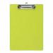 5 Star Office Clipboard Solid Plastic Durable with Rounded Corners A4 Green FS924855