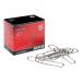 The picture shows a pack of 100 5 Star paperclips from the 5 Star Office brand. The paperclips are wavy and have a giant length of 76mm. The shiny silver color and sleek design make them a great addition to any office supply collection.