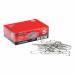 In the photo, a pack of 100 5 Star Office Giant Paperclips can be seen. They are made of metal, with an extra large length of 51mm. The paperclips are plain in design, perfect for securing important documents or organizing paperwork. Each clip is sturdy and reliable, ensuring your papers stay in place.