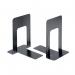 5 Star Office Bookends 180mm Metal Heavy Duty 7 Inch Black (Pack of 2) FS930086