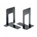 The photo shows a pair of heavy duty metal bookends, each measuring 180mm (7 inches) in a sleek black color. These bookends are from the 5 Star brand and are designed to hold books securely in place.