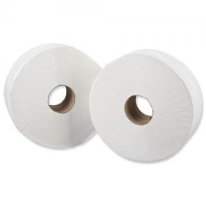 Image of Facilities Jumbo Toilet Roll 1-Ply 250x92x410m White Pack of 6