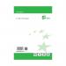 5 Star Eco Recycled Flipchart Pad Perforated 40 Sheets A1 GreenWhite (Pack of 5) FS930261