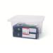 5 Star Office Storage Box Plastic with Lid Stackable 32 Litre Clear 930671