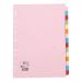 5 Star Office Subject Dividers 15-Part Recycled Card Multipunched 155gsm A4 Assorted [Pack 10] 932206