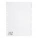 5 Star Office Subject Dividers 5-Part Recycled Card Multipunched 155gsm A4 White [Pack 10] 932229