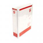 5 Star Office A4 Presentation Ring Binder Polypropylene 50mm 4D-Ring White (Pack of 10) FS933082